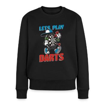 Target Sports Lets Play Darts Loves Dartboard - Women's Premium Organic Jumper - black - Front - Julia (174cm)