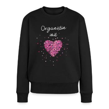 Organistin mit Herz Orgel Musiklehrerin Musikerin - Frauen Premium Bio Pullover - Schwarz - Vorne - Julia (174cm)