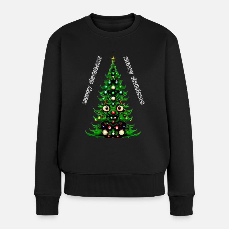 Frohe Weihnachten - Frauen Premium Bio Pullover - Schwarz