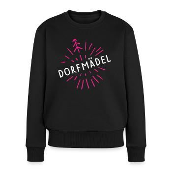 Dorfmädel Dorfmädchen Dorfleben Landleben Dorffest - Frauen Premium Bio Pullover - Schwarz - Vorne - Julia (174cm)