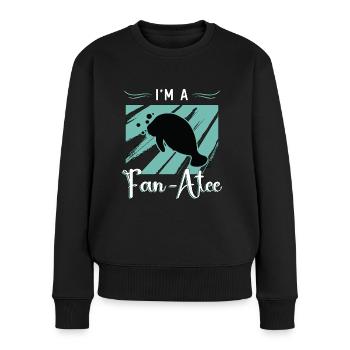 Dugong Je suis un fan de créatures marines amoureux des lamantins - Pull Premium bio Femme - noir - Devant - Julia (174cm)