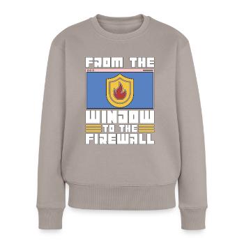 Cybersecurity From The Window To The Programming - Frauen Premium Bio Pullover - Taupe - Vorne - Julia (174cm)