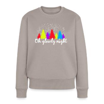 Colorful Fir Forest Glowly Night Art - Women's Premium Organic Jumper - taupe - Front - Julia (174cm)