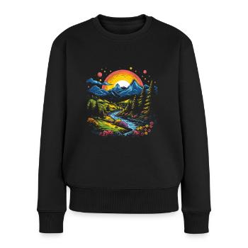 Paysage Allemand Nature - Pull Premium bio Femme - noir - Devant - Julia (174cm)