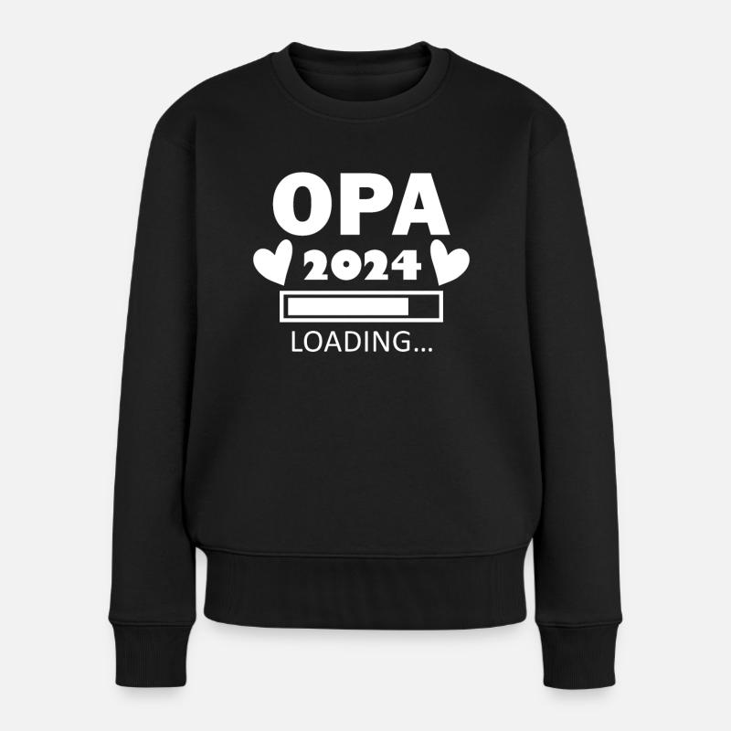 Opa 2024 - Opa werden - Opa Geschenk - Frauen Premium Bio Pullover - Schwarz