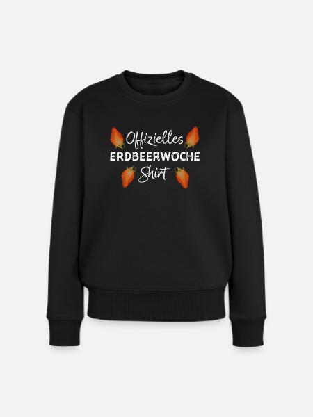 Erdbeerwoche PMS Periode Menstruation Zyklus - Frauen Premium Bio Pullover - Schwarz