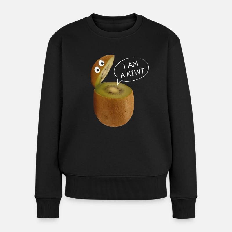 I`m a Kiwi Neuseeland Backpacking Reisen Abitur - Frauen Premium Bio Pullover - Schwarz