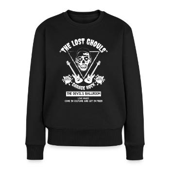 Die verlorenen Ghule Garagenrock-Musik - Frauen Premium Bio Pullover - Schwarz - Vorne - Julia (174cm)