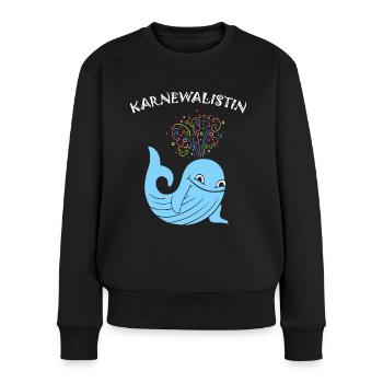 Karnevalist Kölner Karneval Fasching Konfetti Köln - Frauen Premium Bio Pullover - Schwarz - Vorne - Julia (174cm)