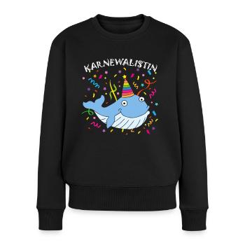 Karnevalist Kölner Karneval Fasching Konfetti - Frauen Premium Bio Pullover - Schwarz - Vorne - Julia (174cm)