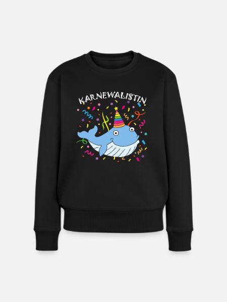 Karnevalist Kölner Karneval Fasching Konfetti - Frauen Premium Bio Pullover - Schwarz