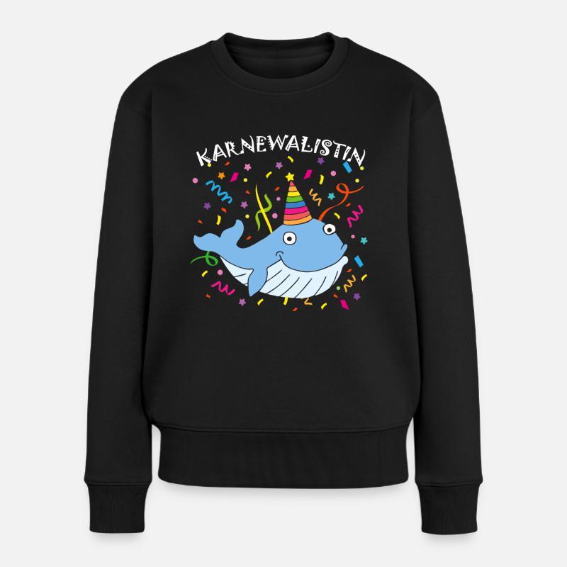 Karnevalist Kölner Karneval Fasching Konfetti - Frauen Premium Bio Pullover - Schwarz