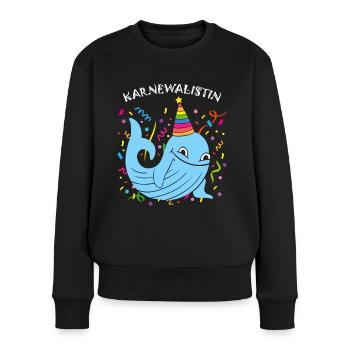 Karnevalist Kölner Karneval Konfetti Närrin Jeckin - Frauen Premium Bio Pullover - Schwarz - Vorne - Julia (174cm)