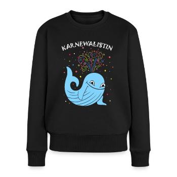 Karnevalist Kölner Karneval Konfetti Rosenmontag - Frauen Premium Bio Pullover - Schwarz - Vorne - Julia (174cm)
