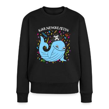 Carnaval de Cologne Confettis de carnaval Artiste de carnaval - Pull Premium bio Femme - noir - Devant - Julia (174cm)