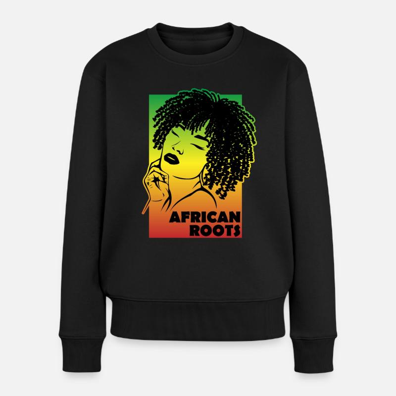 Kulturelles Erbe African Roots - Frauen Premium Bio Pullover - Schwarz