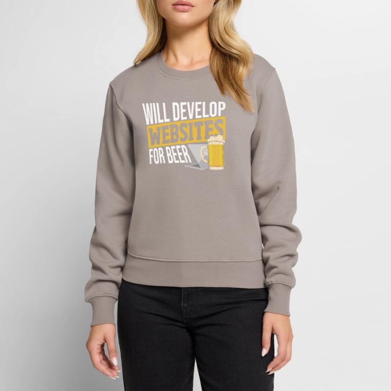 Will Develop Websites For Beer Web Developer Women's Premium Organic Jumper