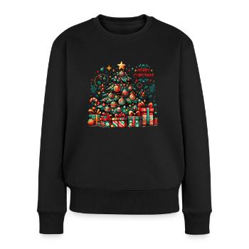Merry Christmas Family Holidays Funny Christmas - Frauen Premium Bio Pullover - Schwarz - Vorne - Julia (174cm)