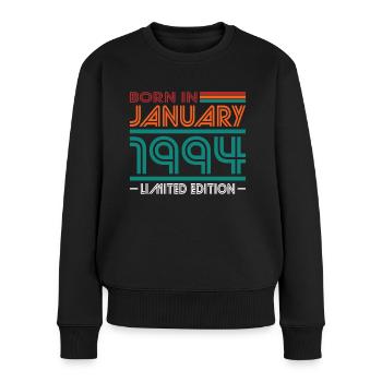 30. Geburtstag Jahrgang Januar 1994 Born in 1994 - Frauen Premium Bio Pullover - Schwarz - Vorne - Julia (174cm)