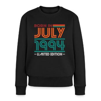 30. Geburtstag Jahrgang Juli 1994 Born in 1994 - Frauen Premium Bio Pullover - Schwarz - Vorne - Julia (174cm)