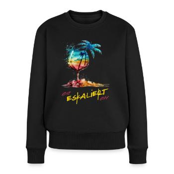 Costume de fête « It Escalates Anyway » pour une soirée entre filles - Pull Premium bio Femme - noir - Devant - Julia (174cm)