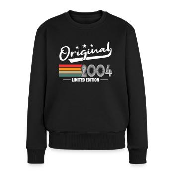 20. Geburtstag Jahrgang 2004 Original 2004 - Frauen Premium Bio Pullover - Schwarz - Vorne - Julia (174cm)