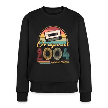 20. Geburtstag Jahrgang 2004 Original 2004 - Frauen Premium Bio Pullover - Schwarz - Vorne - Julia (174cm)