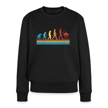 Grill Evolution Bratwurst Grillen - Frauen Premium Bio Pullover - Schwarz - Vorne - Julia (174cm)