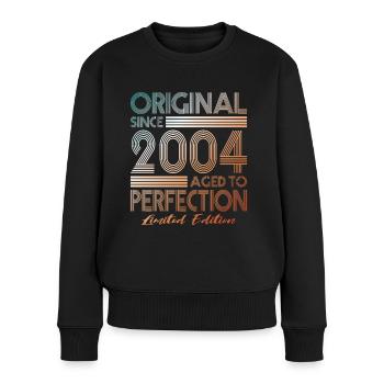20e anniversaire millésime 2004 Original depuis 2004 - Pull Premium bio Femme - noir - Devant - Julia (174cm)
