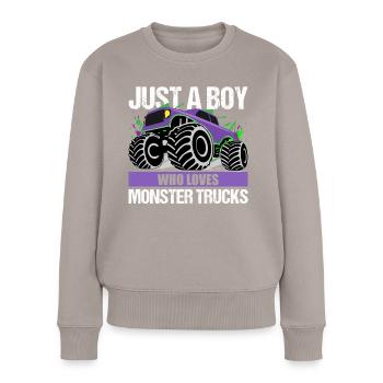 Cadeau Monster Truck Passion pour garçons - Pull Premium bio Femme - taupe - Devant - Julia (174cm)