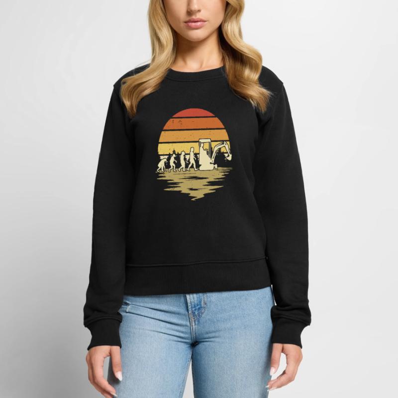 Bagger Evolution Baggerführer Baggerfahrer Frauen Premium Bio Pullover