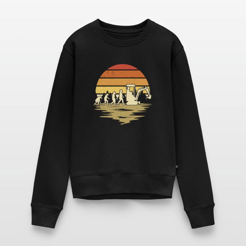 Bagger Evolution Baggerführer Baggerfahrer Frauen Premium Bio Pullover