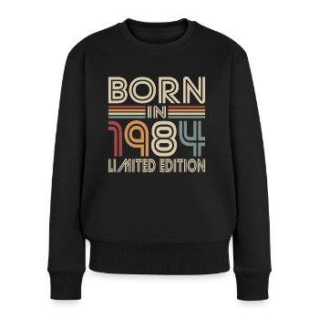 40. Geburtstag Jahrgang 1984 Born in 1984 - Frauen Premium Bio Pullover - Schwarz - Vorne - Julia (174cm)