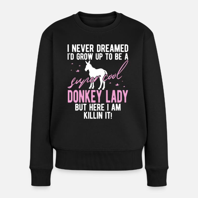 Âne maman âne cadeau âne amant dictant - Pull Premium bio Femme - noir