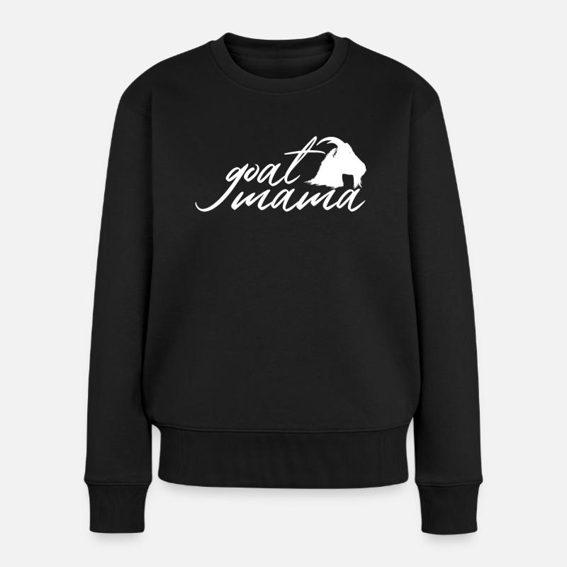 Chèvre maman cadeau chèvre chèvre amant en disant - Pull Premium bio Femme - noir