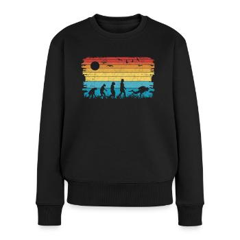 Taucher Evolution Tauchen Tauchgang Schnorchel - Frauen Premium Bio Pullover - Schwarz - Vorne - Julia (174cm)