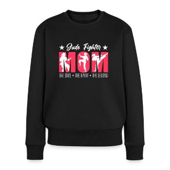 Judo Fighter Mom The Idol The Myth The Judoka - Frauen Premium Bio Pullover - Schwarz - Vorne - Julia (174cm)