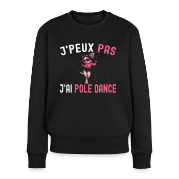 Je Peux Pas J'ai Pole Dance Pole Danseuse Humour - Pull Premium bio Femme - noir - Devant - Julia (174cm)
