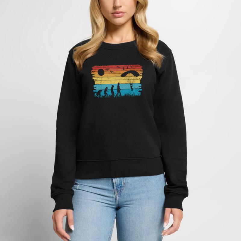 Fallschirmspringer EvolutionFallmschirm Skydive Frauen Premium Bio Pullover