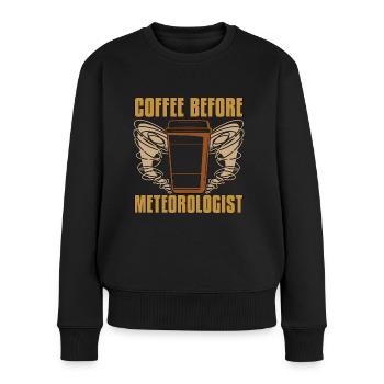 Météorologue Café Prévisions Météo Amateur De Café - Pull Premium bio Femme - noir - Devant - Julia (174cm)