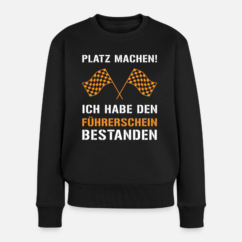 Führerschein Weg frei! - Frauen Premium Bio Pullover - Schwarz