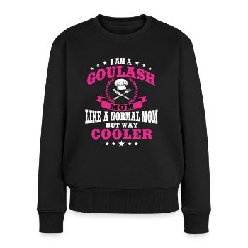 Gulasch Mama - Frauen Premium Bio Pullover - Schwarz - Vorne - Julia (174cm)
