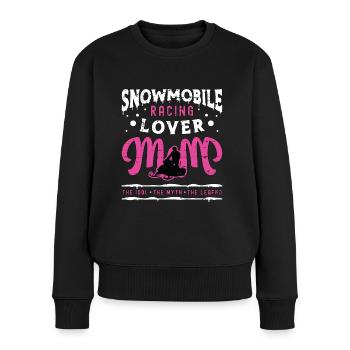 Snowmobile Racing Lover Mom The Idol Motorsport - Frauen Premium Bio Pullover - Schwarz - Vorne - Julia (174cm)