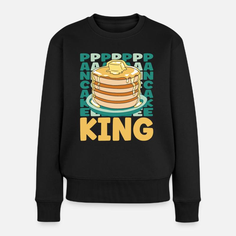 Pancake Lover Kids King Pancake - Frauen Premium Bio Pullover - Schwarz