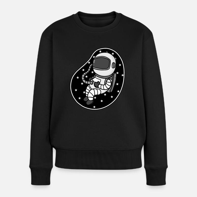 Astronaut Baby - Frauen Premium Bio Pullover - Schwarz