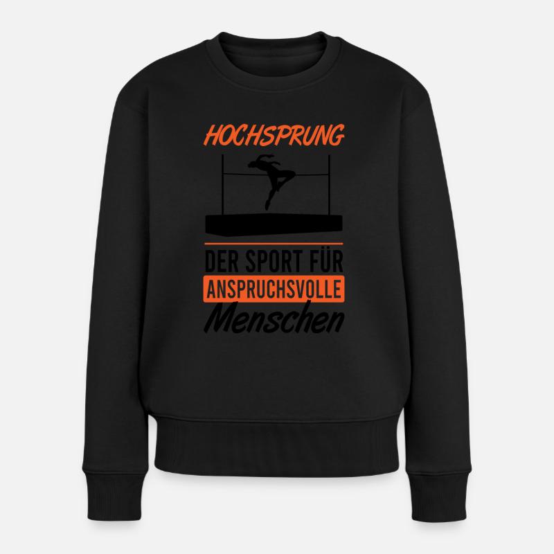 Hochsprung Elite Sport Geschenk - Frauen Premium Bio Pullover - Schwarz
