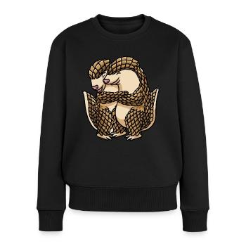 Schuppentiere Liebhaber Tannenzapfentiere - Frauen Premium Bio Pullover - Schwarz - Vorne - Julia (174cm)