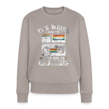 Alter Geburtstag Jubiläum Sprüche Humor Geschenk - Frauen Premium Bio Pullover - Taupe - Vorne - Julia (174cm)