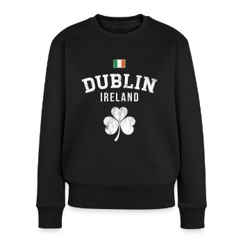 Dublin, Irlande - Pull Premium bio Femme - noir - Devant - Julia (174cm)