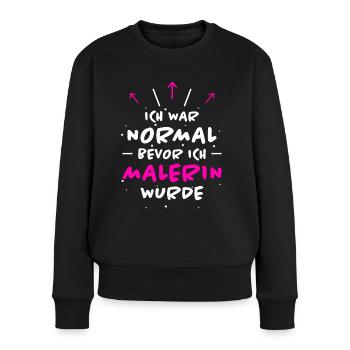 Malerin Spruch Malermeister Beruf Malerin Geschenk - Frauen Premium Bio Pullover - Schwarz - Vorne - Julia (174cm)
